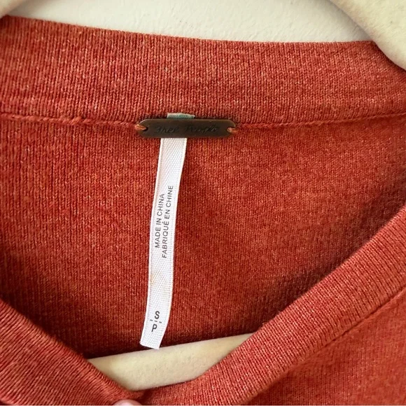 Free People Uptown Pullover Sweat in Salsa Bravo Size Small - Picture 9 of 12